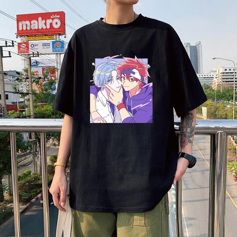 남자 티셔츠 애니메이션 SK8 무한 Kawaii 만화 Langa Hasegawa Reki Kyan 남자 여자 Harajuku Aesthetics Manga Short Sleeve T 셔츠