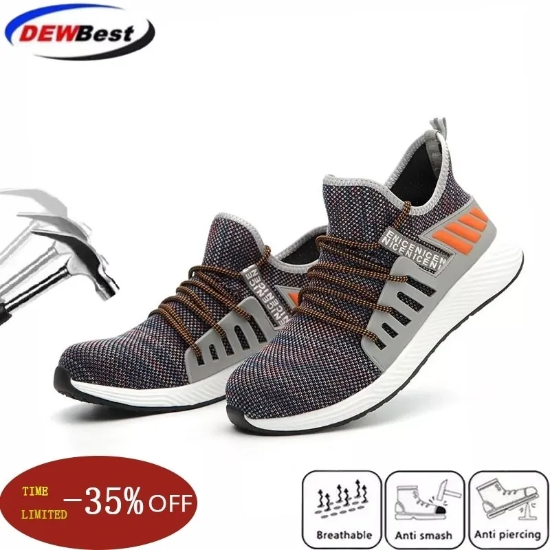 CE approuvé Steel Toe Mens Outdoor Anti Slip Respirant Chaussures de travail de protection Bottes Hommes Chaussures de sécurité anti-crevaison 210315