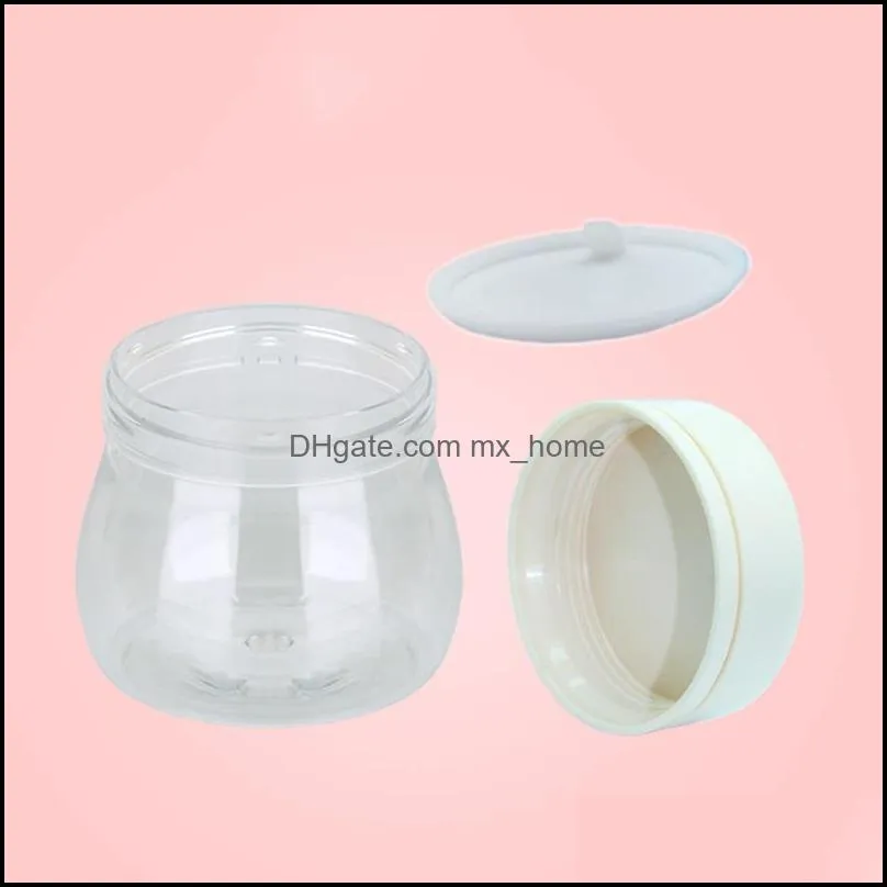 150ml 5oz PET Plastic Cosmetic Jar Bottles Dispenser Container for Cream Mud Mask Hand Wax with PP Child-proof Lid and Inner Cover