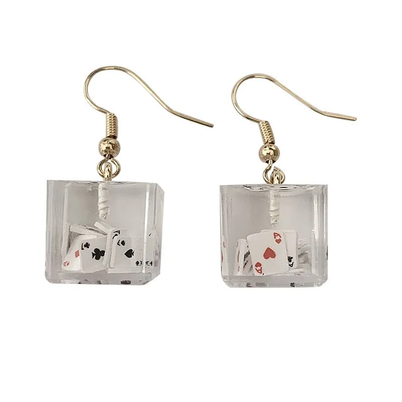 Résine transparent pendentif suspendu au charme de maïs collant doux et boucles d'oreille pour les femmes Boucles d'oreilles en acrylique en acrylique géométrique à la mode bijoux de mariage