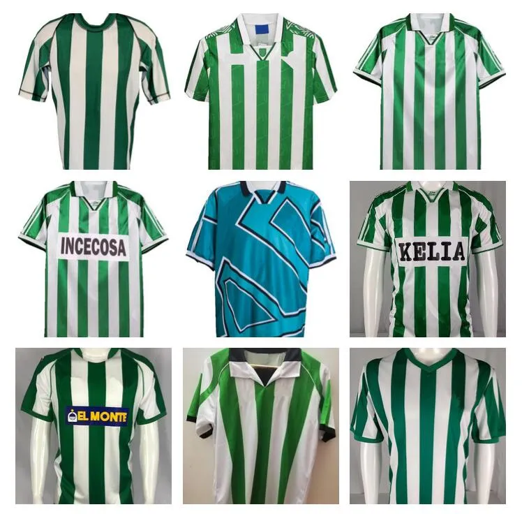 Real Betis Retro maillot de football 1976 1977 1993 1994 1995 1996 1997 1998 2001 2002 DENILSON JOAQUIN ALFONSO Fernando FINIDI maillot de football vintage classique