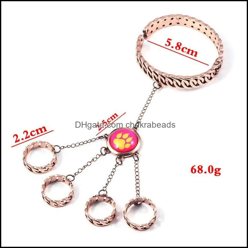 charm bracelets anime reddy girls ring bracelet set juleka couffaine cat claw can be opened closed gift for kids cosplay