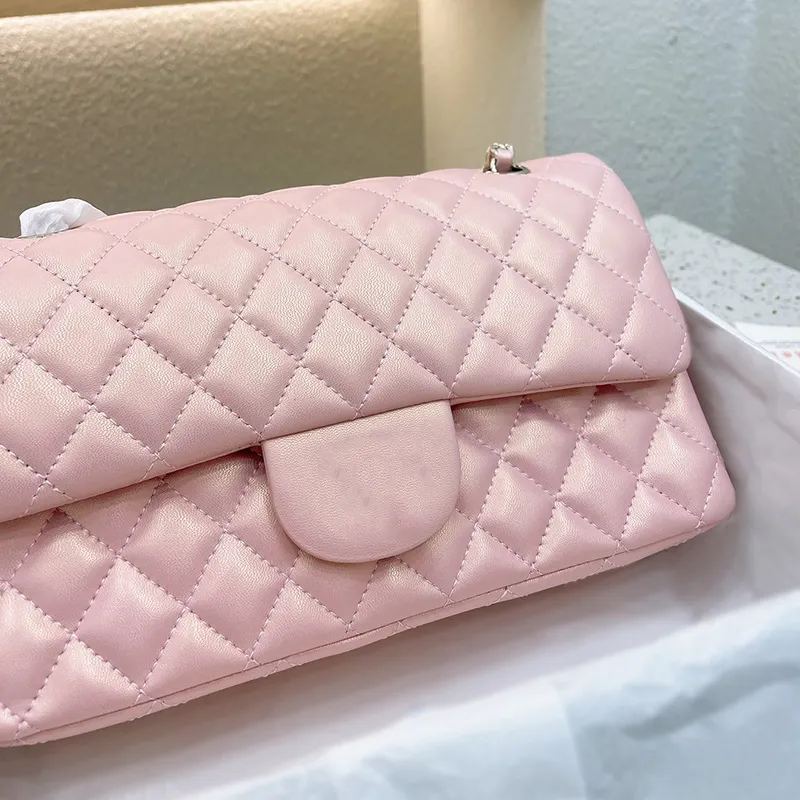 Chanel iridescent pink top classic flap