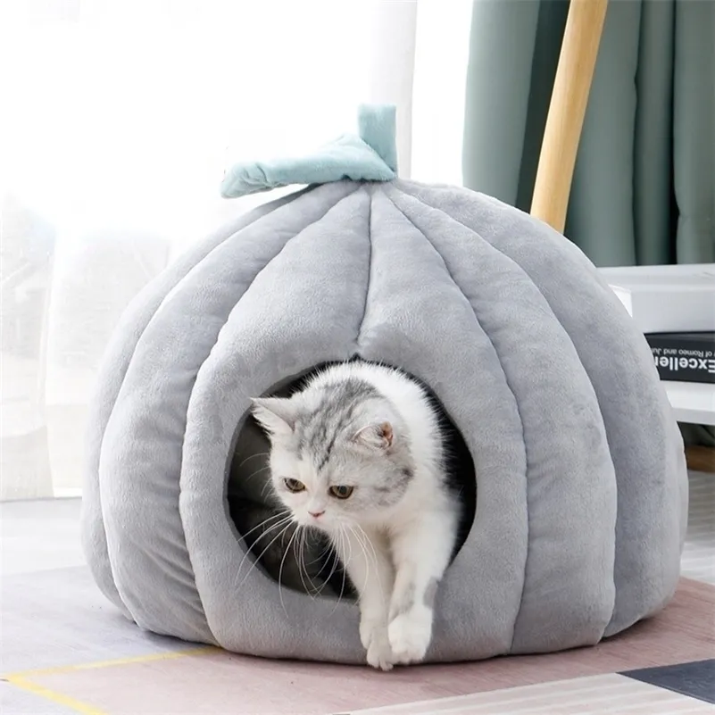 Soft Plush Pet Cat Bed dog kennels Puppy Sofa Cushion Bag houses Mat nesk Basket cage crate puppy Cave Furry Warm 220323