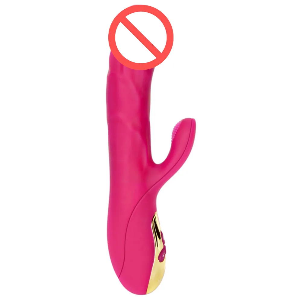 Vibrateurs G Spot et stimulation du clitoris en même temps 42C chauffage AV Rod Terproofing Silicone Sex Toy pour la masturbation féminine