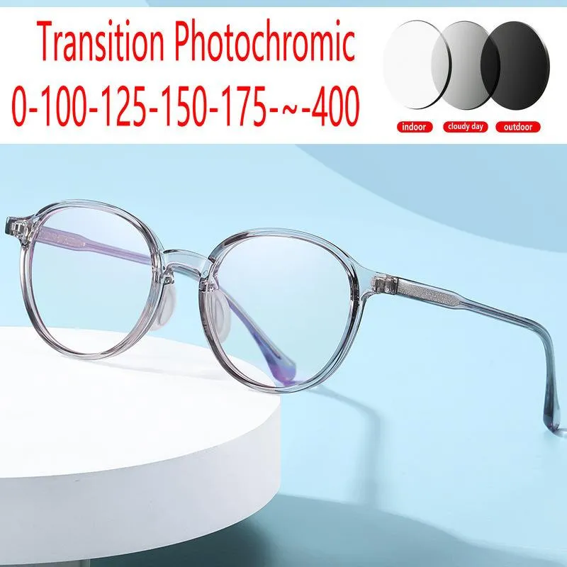 Okulary przeciwsłoneczne Outdoor Okrągłe Kobiety TR90 Mężczyźni Optical Myopia Okulary Damromiczne Okulary na receptę Diopter FML