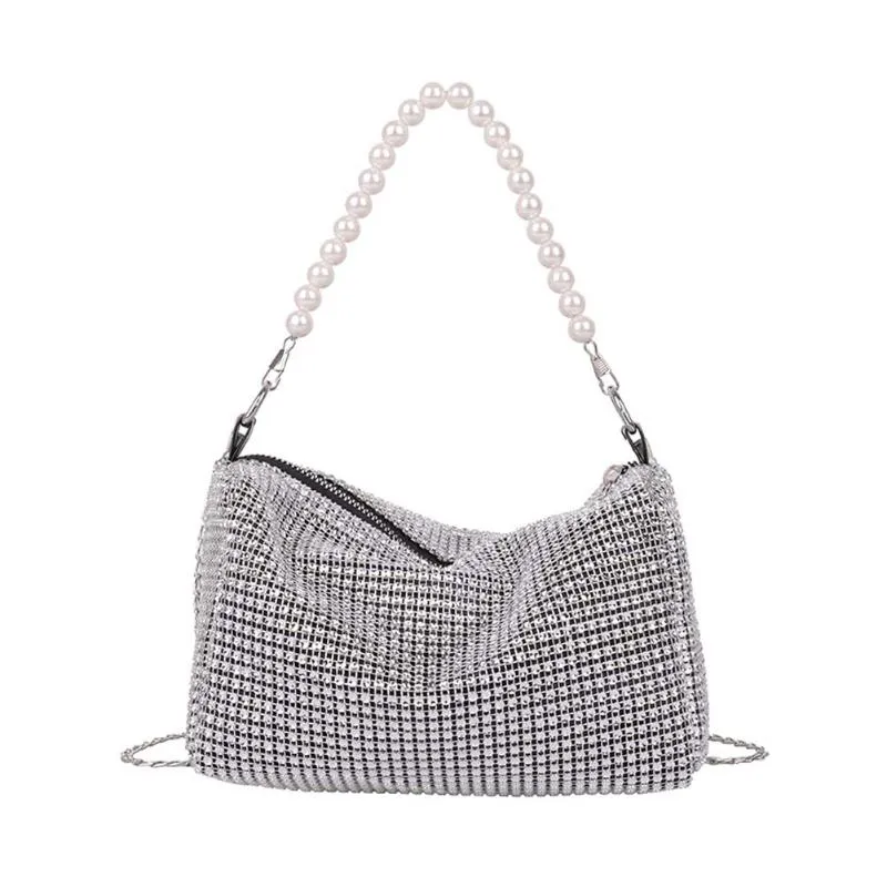 Kvällsväskor Kreativa kvinnor Shining Diamond Bag Lady Small Casual Messenger För Shopping Resor Födelsedagsfest Presenter Kväll