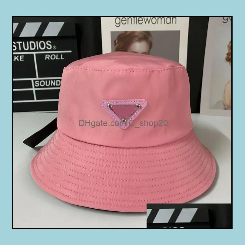 21ss Summer Bucket Hat Wide Brim Hats Letters Cartoon Print Unisex Brand Desinger Women Men Fashion Classic Nylon Autumn Spring Fisherman Cap