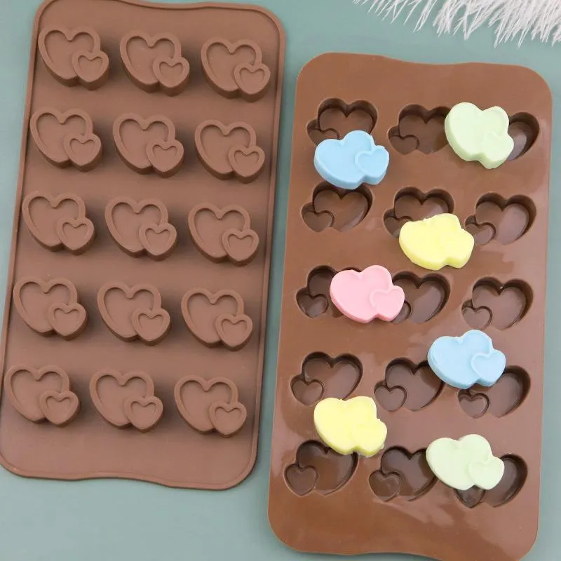 Baking Moulds Big And Small Love Silicone Chocolate Molds DIY Cake Mold Decoration Mold Manual Soap