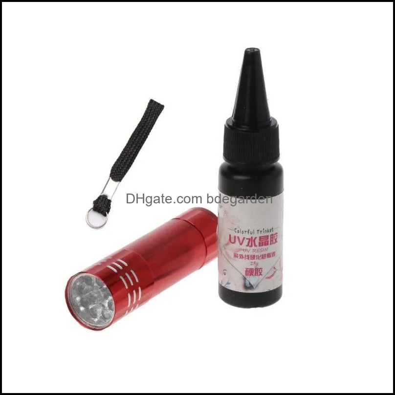 1 Pack UV Lamp UV Resin Kit Ultraviolet Cure Resin Solar Cure Hard Glue Gifts