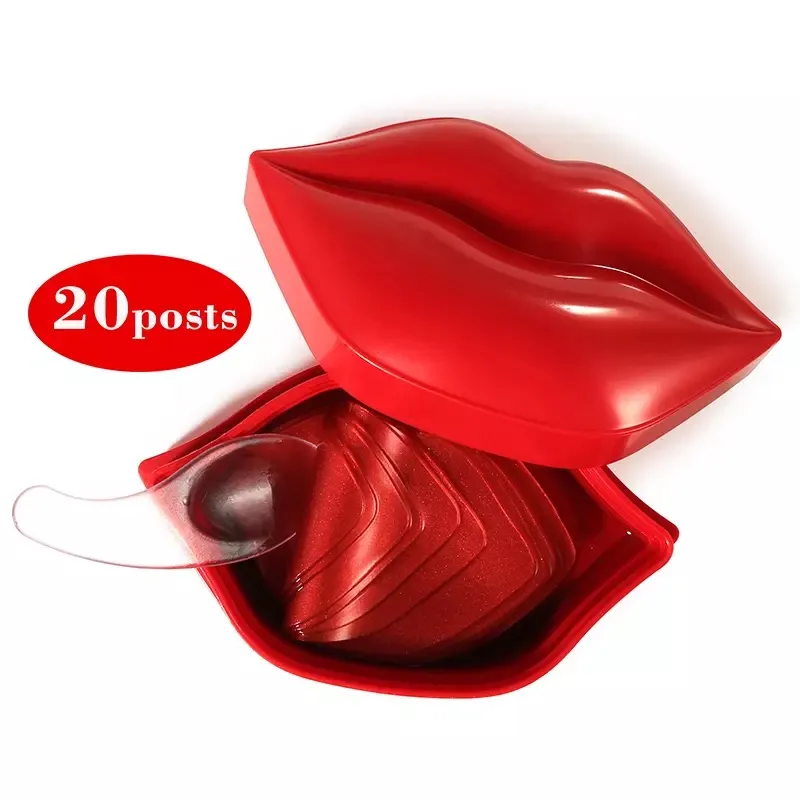 20pcs/kutu nemlendirici nemlendirici dudak maskesi kadınlar için anti-kurutma aydınlatma dudak çizgileri