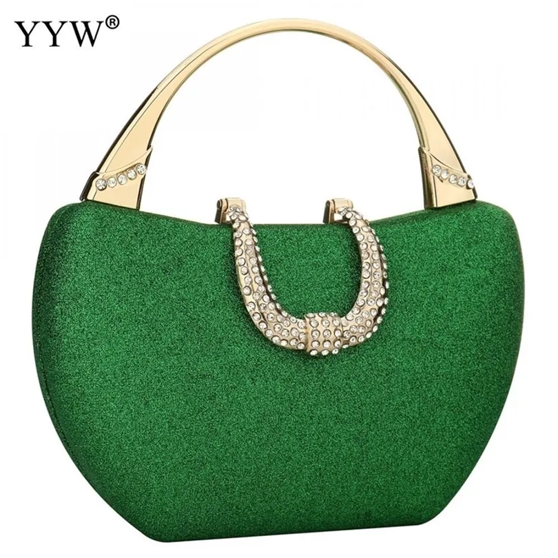 Bolsa verde de lantejoulas para mulheres bolsas de embreagem para mulheres sacolas noturnas hanfagsbagspochette femme 201125