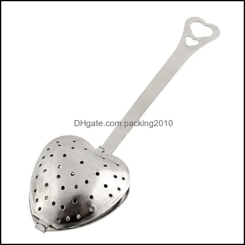Kitchen Tool Love Heart Shape Style Stainless Steel Tea Infuser Teaspoon Strainer Spoon Filter high quality