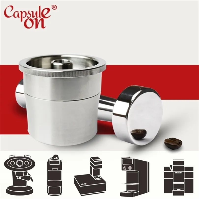 Capsulone/Compatible with illy coffee Machine maker/STAINLESS STEEL Metal Refillable Reusable capsule fit for illy cafe capsule T200523