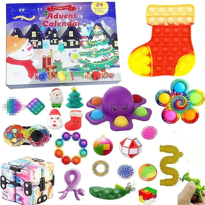Fidget Toys Christmas Blind Box 24 Days Calendar Calendar
