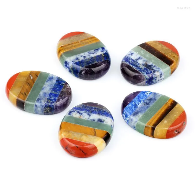 Andere PCS Palm Stones 7 Chakra Energy Natural Gem Pocket Smooth Massage Healing Meditation Reiki Crystal Spirituele Therapy Mother Toby22