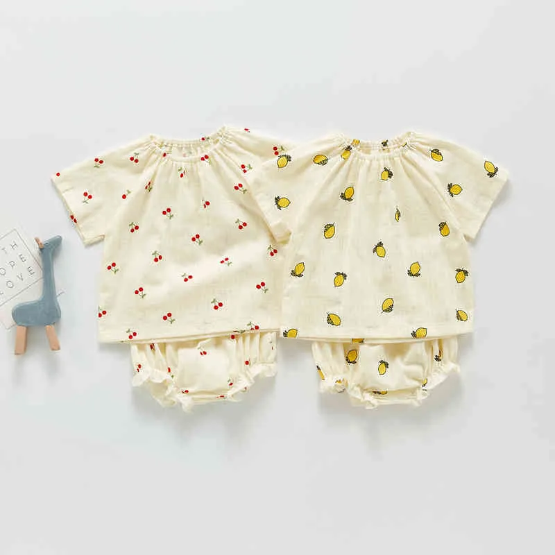 Body bébé citron imprimé enfant en bas âge une pièce infantile cerise combinaisons vêtements nouveau-né G220509