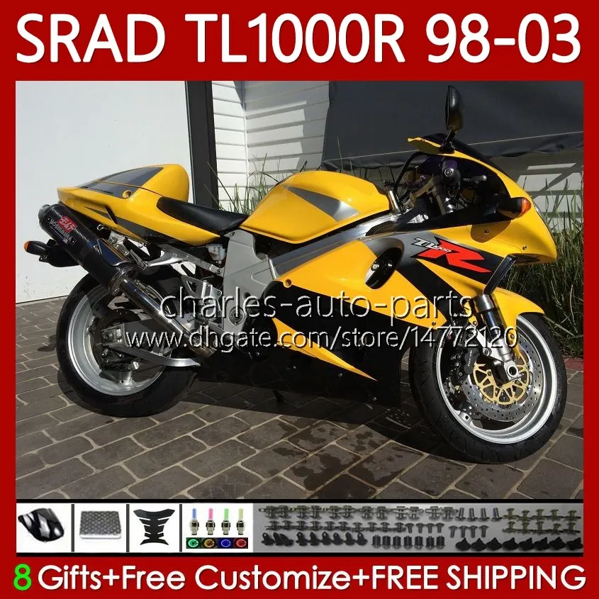 OEM Body for Suzuki Srad Top Yellow TL1000R TL-1000R TL1000 R 98 99 00 01 02 03 03 03 03 03 TL 118NO.84 TL 1000R 98-03 TL-1000 TL 1000 R 1998 1999 2000 2001 2002 2003 2003 Fairing Kit