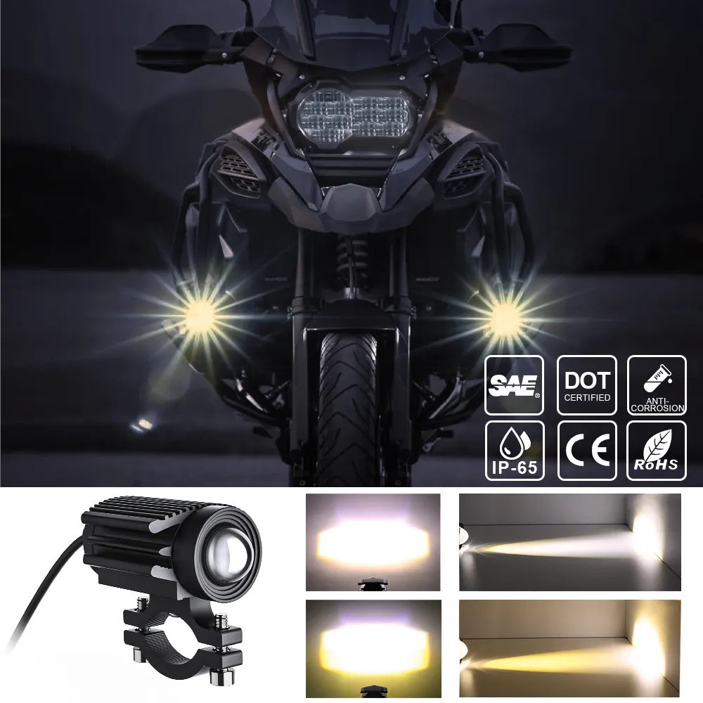 Motorrad Scheinwerfer 12V 24V Einstellung Laser Barrel Externe Scheinwerfer  Integrierte LED Lampe Motorrad Externe Scheinwerfer Auto Von 13,79 €