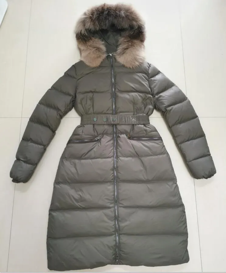 Designer Womens Fulmarus Down Jacket With Stand Collar And Fox Fur