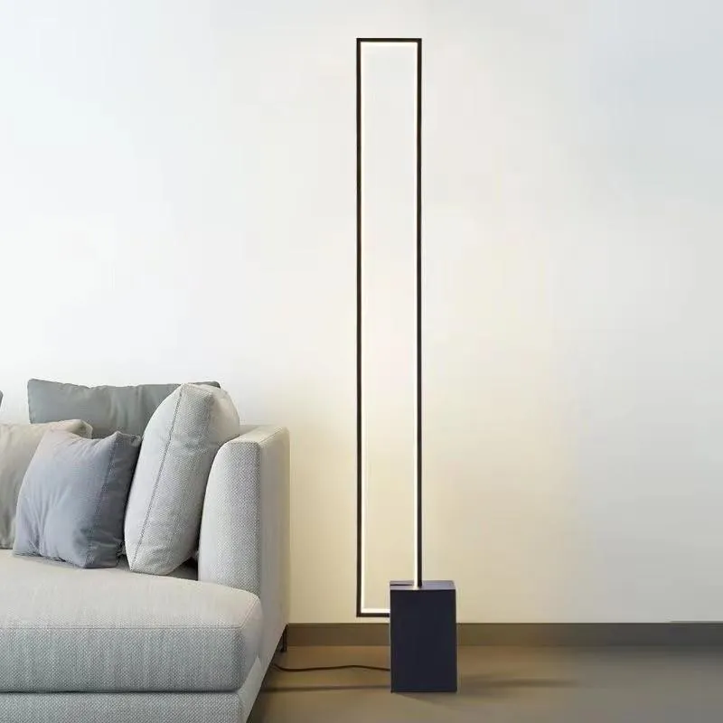 Floor Lamps Modern Simple Black Led Lamp Living Room Decor Standing
