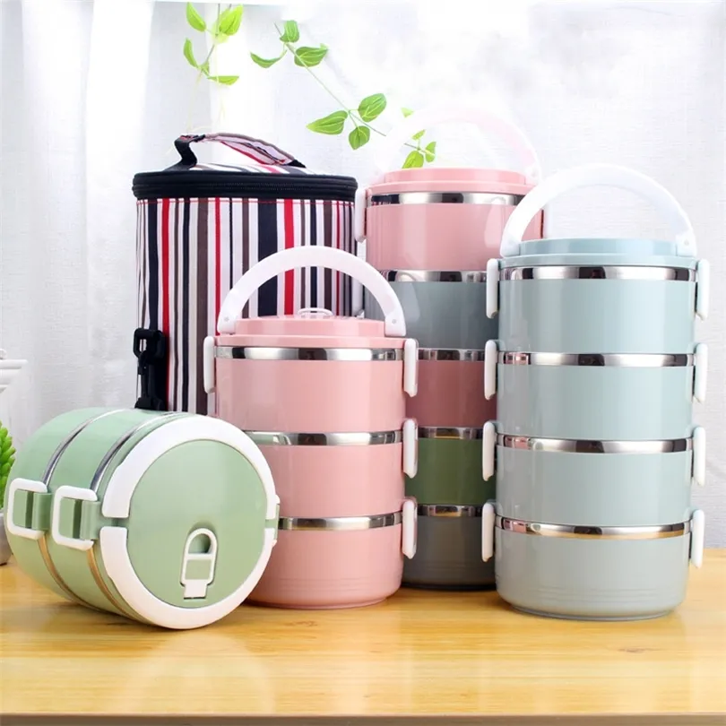 Thicken Stainless Steel Stackable Bento Lunch Box Adult Japanese Bento Box  School Camping Food Container For Kids Portable Picnic Tiffin Box T200902  From Xue009, $14.79