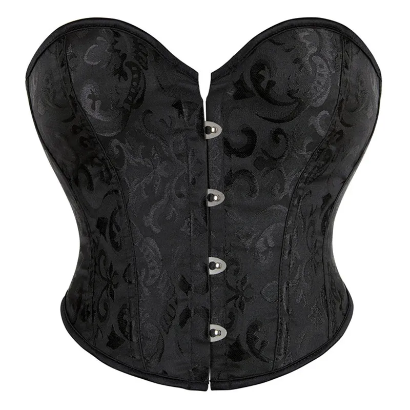 Womens Strapless Corset Top Tanks Fashion Brocade Floral Jacquard Corset  Crop Tops Plastic Boned Overbust Bustier Lace Up Short Waist Corset Cincher  Hourglass Body Shaper From Bestielady, $9.28