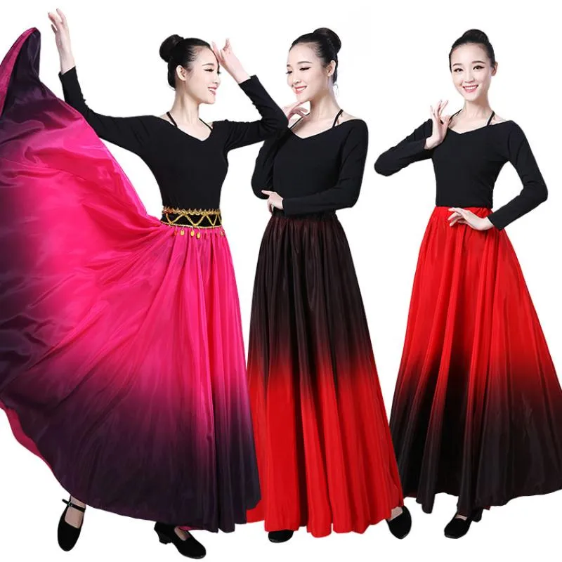 Stage Wear Flamenco Spódnica dla kobiet taniec brzucha kostiumów hiszpańskie cygańskie dziewczęta odzież 90/180/270/360 stopnia