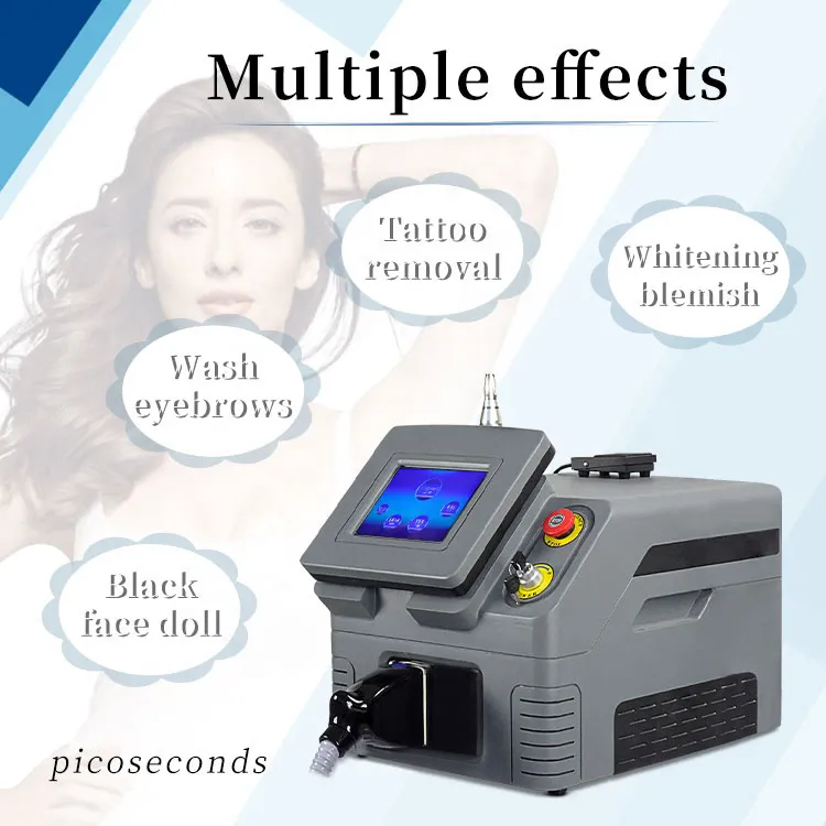 2022 Picoseconde lasertatoeage Verwijderingsmachine 755 Pico Nd Yag Laser Blackhead Removal Lighten Spots Facial Care Whitening Apparatuur