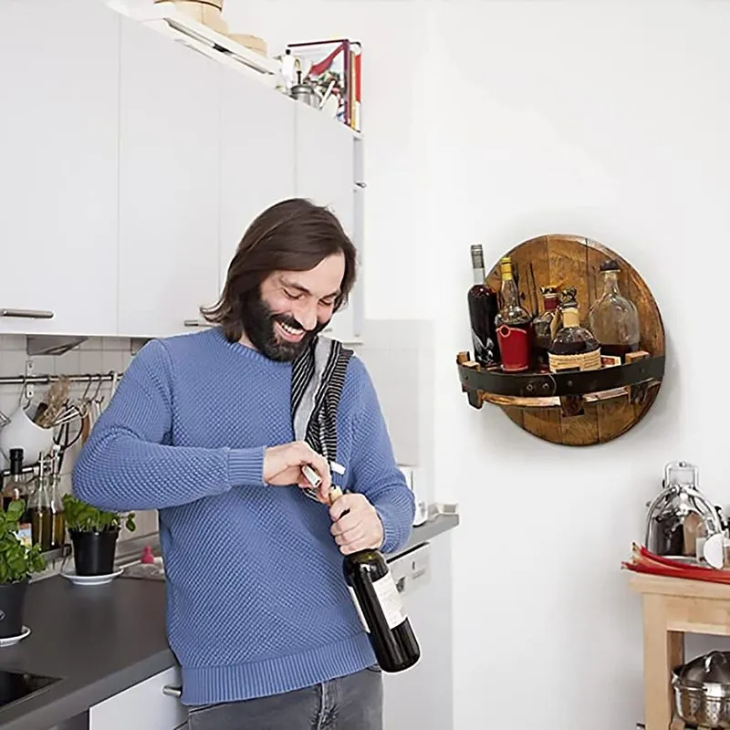 Countertop Wine Bottle Display Shelf - Holds 4 Bottles, Metal Storage Rack For Bar Or Kitchen