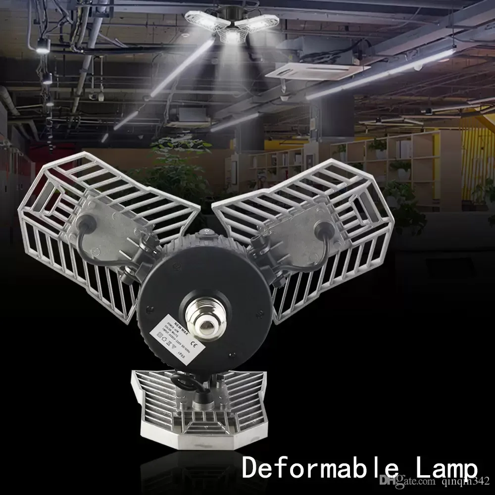 60W Led Deformable Lamp High Bay Garage Light E27 Corn Bulb Radar Home Lighting High Intensity Parking Warehouse Industrial