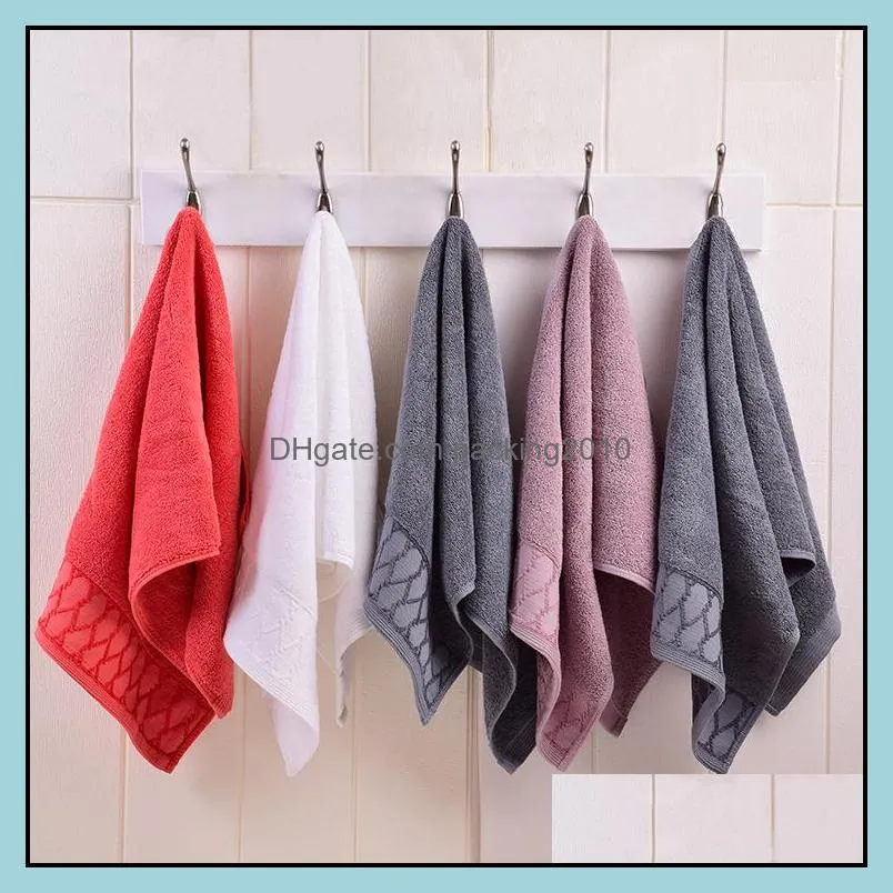 wholesale Cotton towel towels 120g long-staple absorbent black white cottons soft Factory direct large square jacquard toweles