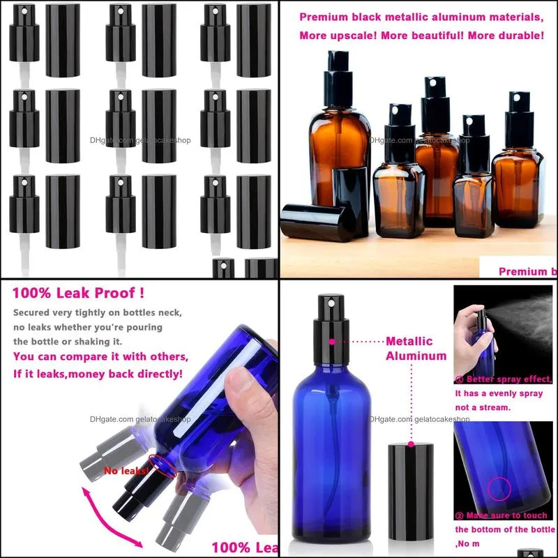 luxurious  oil spray bottle tops,100% leak proof metal fine mist sprayer,spray tops fits 5 ml / 15 ml bottles,pack of