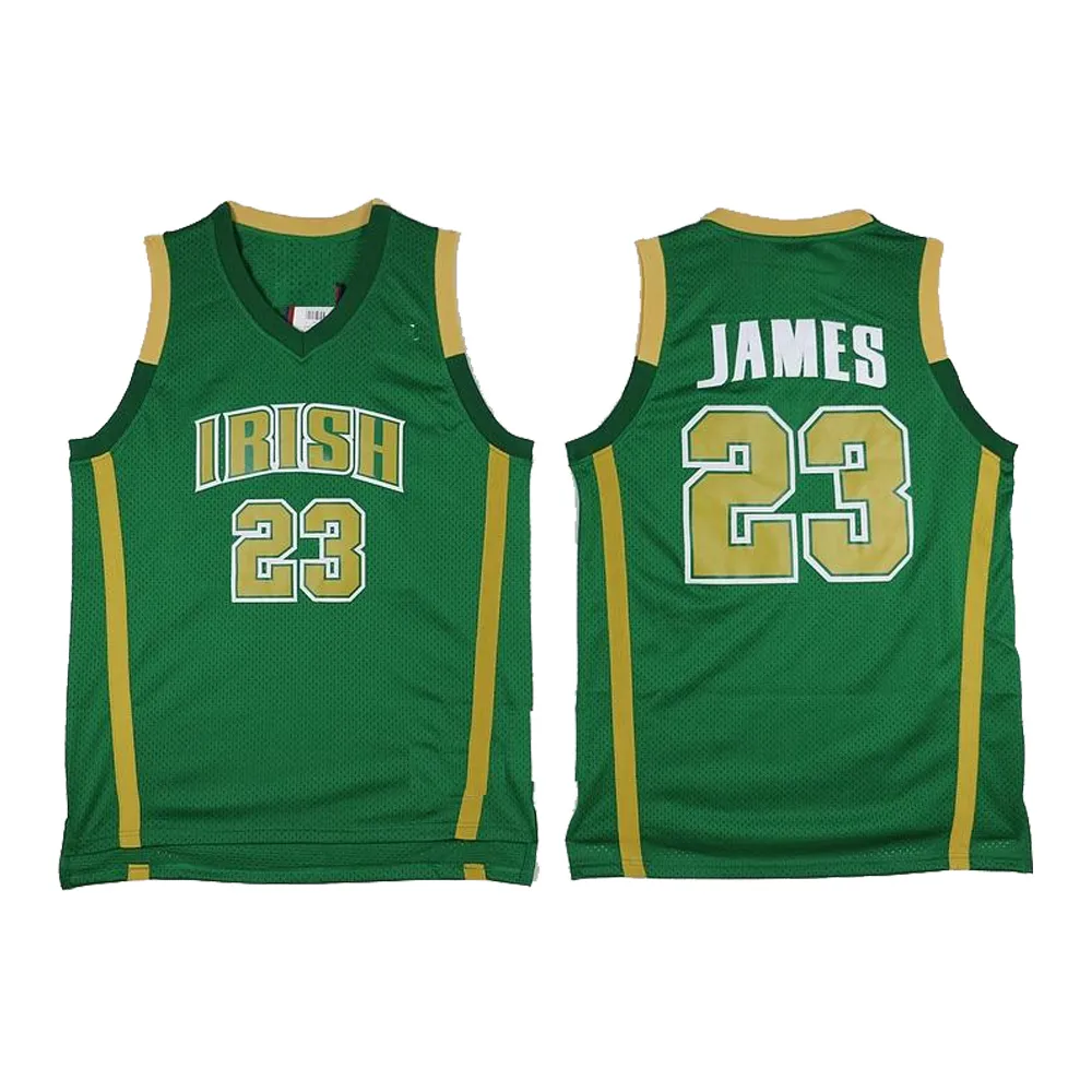 Nike IRISH 23 JAMES バスケットボールユニフォーム Vintage Lebron James Jersey Mens 2XL St Vincent St Mary