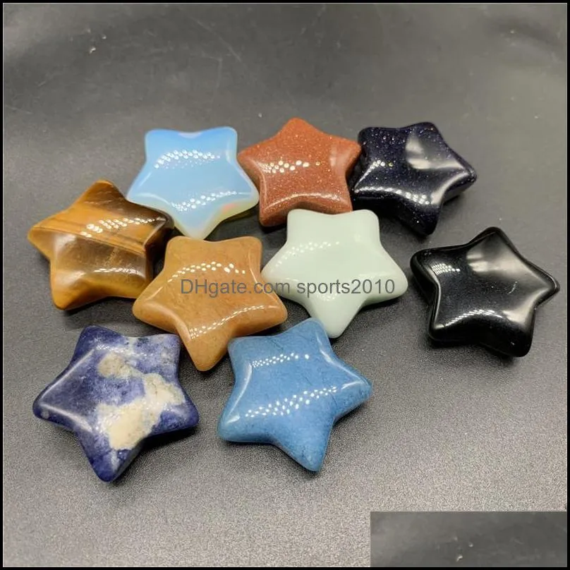 3cm crystal stone moon star statue healing natural crystals stones carving crafts decoration rose gift room ornament fish tank sports2010