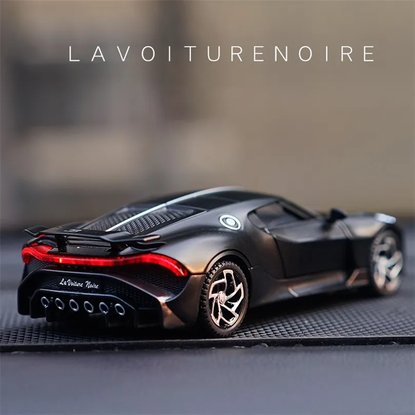 1:32 Bugatti Lavoiturenoire Black Dragon Supercar 장난감 합금 자동차 다이 캐스트 장난감 차량 자동차 모델 자동차 장난감 220507