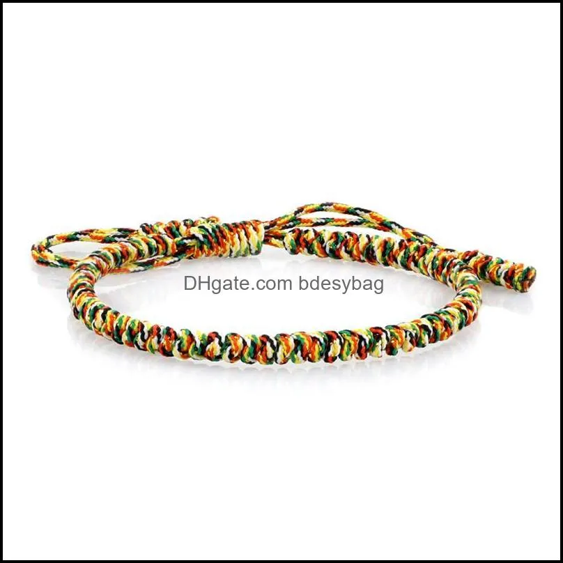 tennis multicolor string men bracelet good lucky rope charm bracelets bangles adjustable women wrap couple male wristband homme