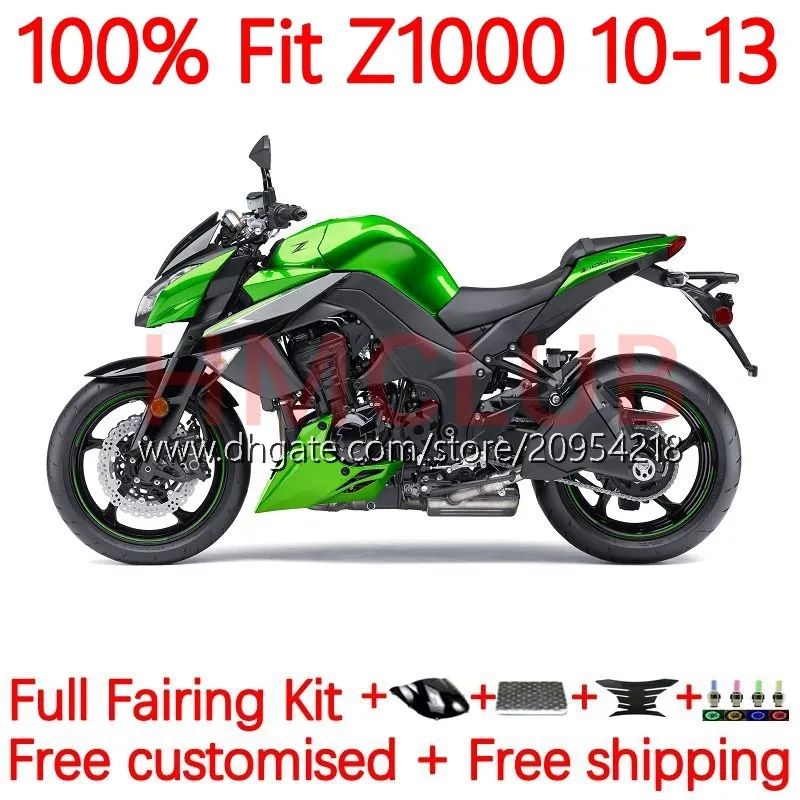 حقن القالب معرض لكاواساكي نينجا Z-1000 Z 1000 R 2010-2013 سنوات العوامل 20NO.15 Z-1000R Z1000 10 11 12 13 Z1000R 2010 2011 2012 2013 OEM Bodywork Metal Green