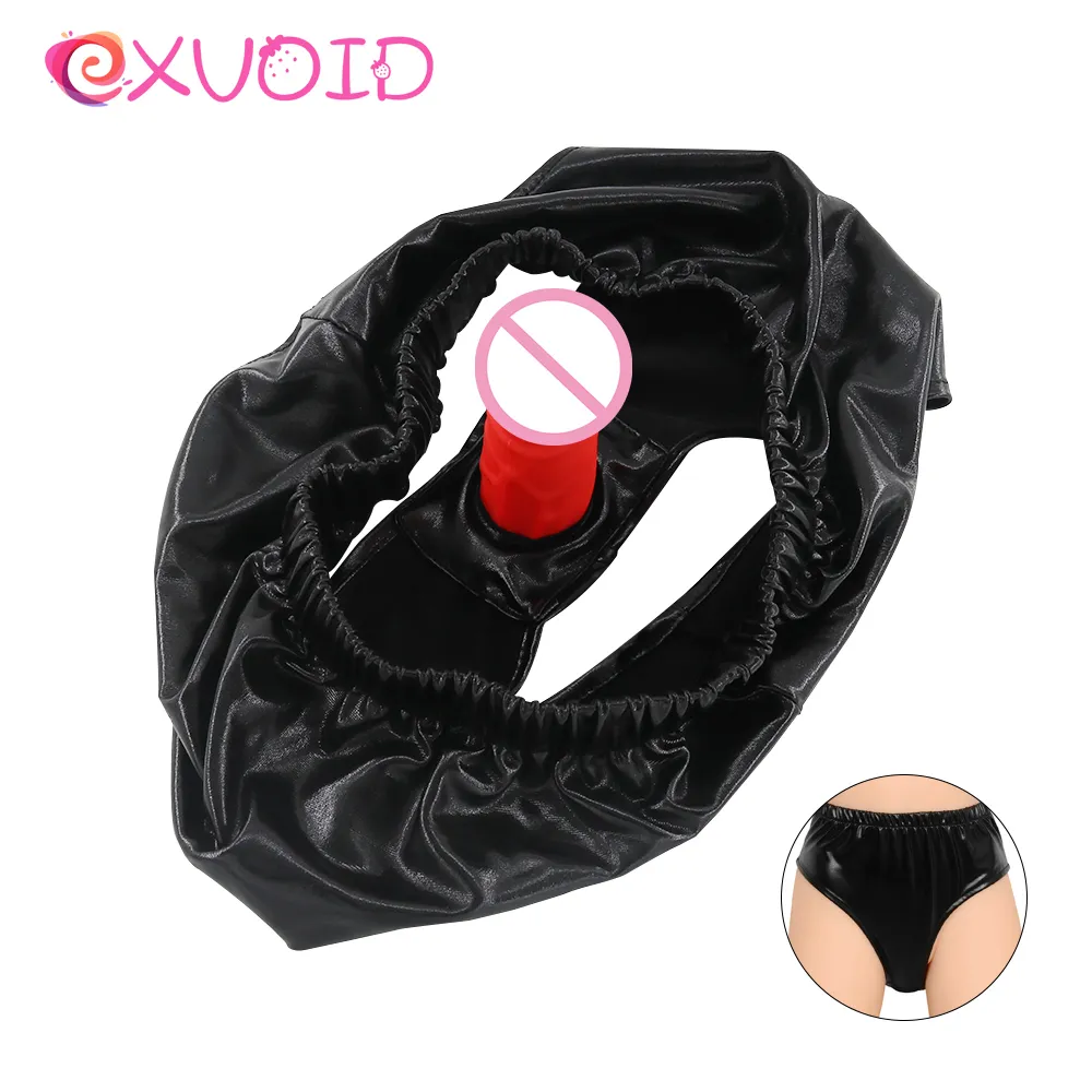 EXVOID Silicone Pene sexyy Mutande Dildo Biancheria intima Mutandine Giocattoli sexy per le donne Masturbazione femminile erotica Tappo vaginale all'aperto