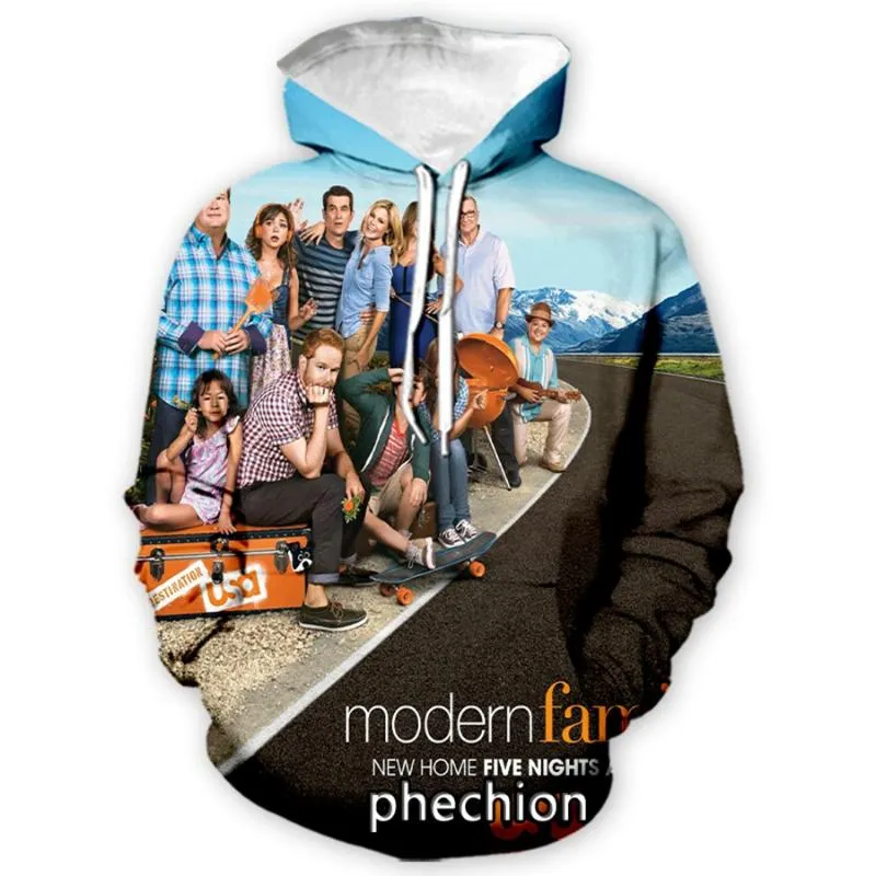 Herrtröjor tröjor Phechion Fashion Men/Women Modern Family 3D Print Sport Streetwear Hip Hop Casual Sweatshirt Clothing Z119men's