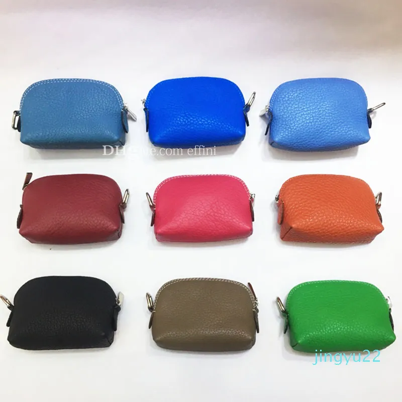 2022 Nova moda moeda bolsa mini carteira macio real cowskin de couro genuíno mulheres bolsa feminino bolso curto dinheiro bolso