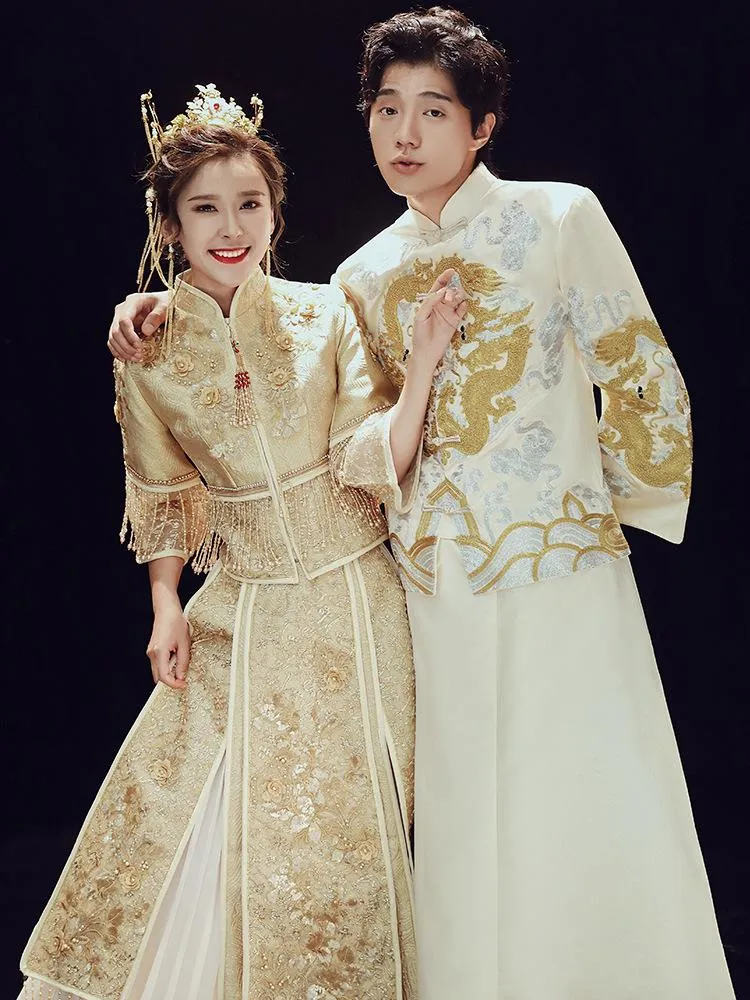 Traditional Chinese Wedding Clothes Cheongsam Dress - Fashion Hanfu