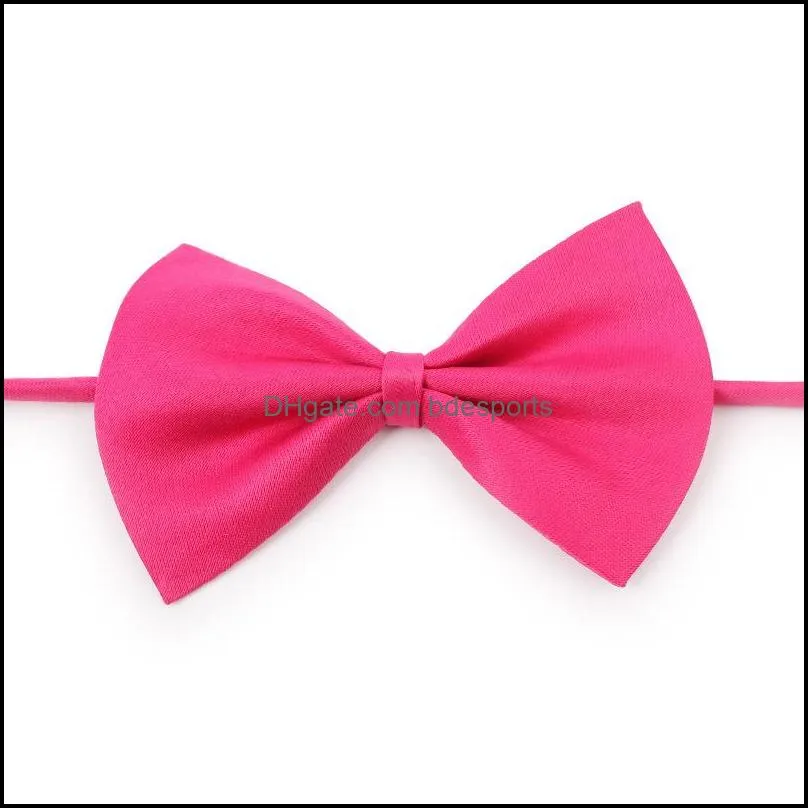 Pet tie Dog tie collar bow flower accessories decoration Supplies Pure color bowknot necktie DHL 582 R2