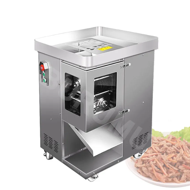 Nuova affettatrice elettrica per carne domestica commerciale, affettatrice automatica per carne, 500 kg/ora