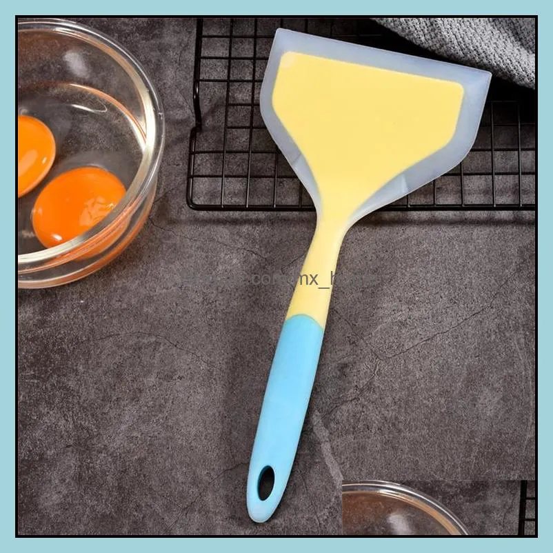 silica gel cooking spatula non stick special spatula high temperature resistant handle shovel coloreful kitchen utensils tool wq667