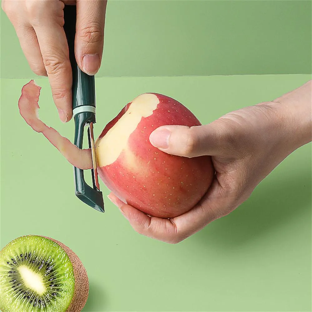 Fruit and Vegetable Tools For Kitchen Stainless Steel Peeler Sharp Swivel Blade I-shaped with Ergonomic Non-Slip Handle Portable Multifunctional Kitchen Gadgets