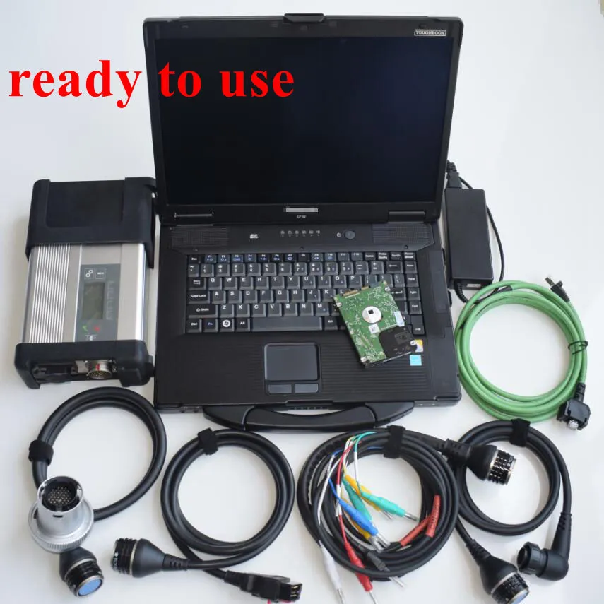 MB STAR C5 SD Connect Tool med nyaste version 2023.12V SSD HDD Laptop CF-52 Diagnostic Scanner för MB Star Cars Diagnos