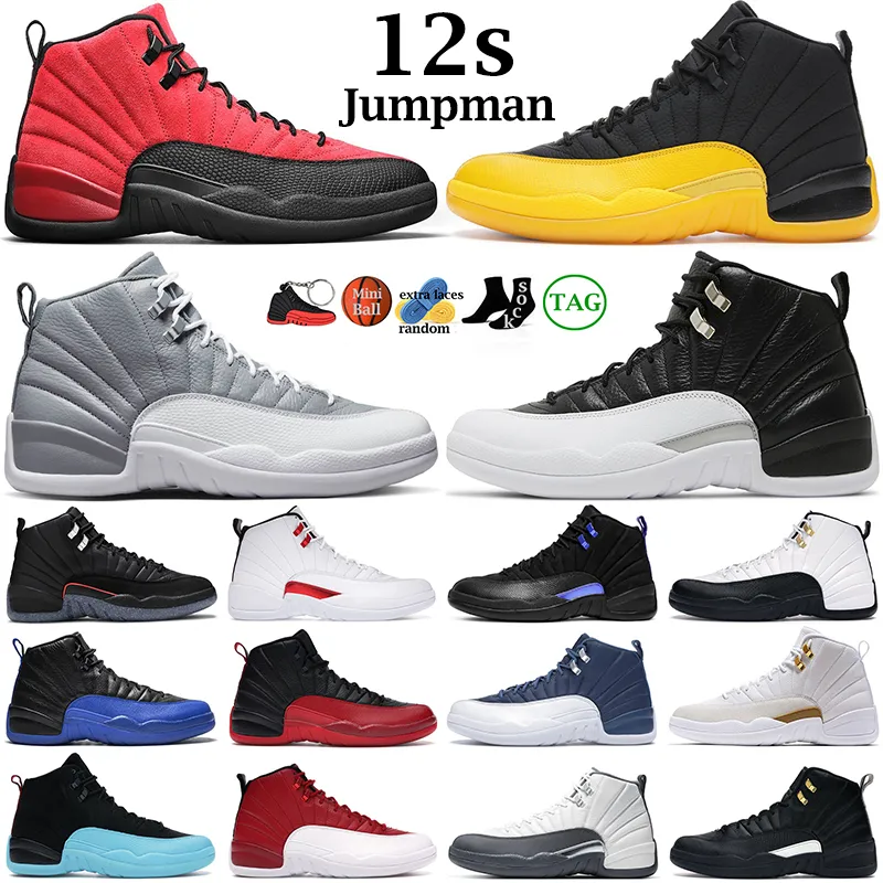 Sapatos masculinos de basquete Jumpman 12s 12 Playoff Royalty Utilitário de táxi Grind escuro Concord Reverse Gripe Game Indigo Mens Trainers Sports Sports