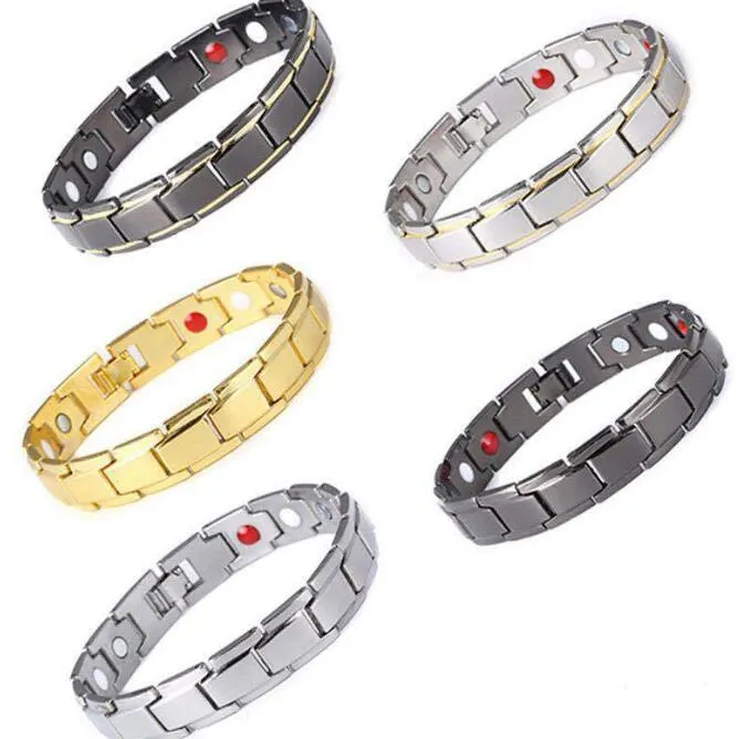 MAGNET Link Bracelet Men's Titanium Steel Casal Mulheres Meninas Magnéticas Jóias de pulseira de saúde