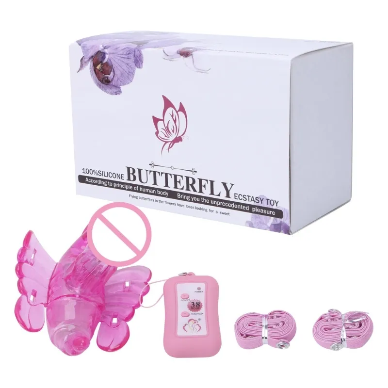 20 -й силиконовый взрослый женщин бабочка дилдо вибрации вибрации вибрации массажер сексуальная игрушка 36 режим